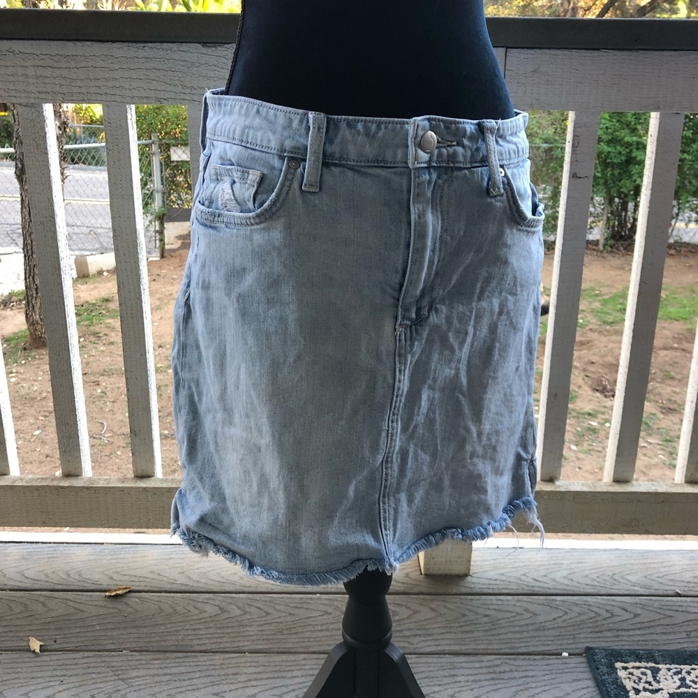 Joe’s distressed jean skirt
